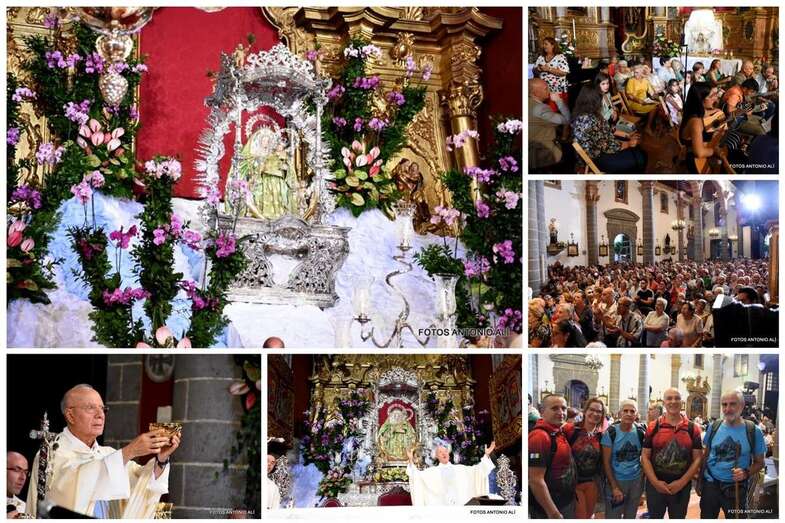 Momentos de la ceremonia de este jueves en la Basílica de Teror (Foto Antonio Alí)